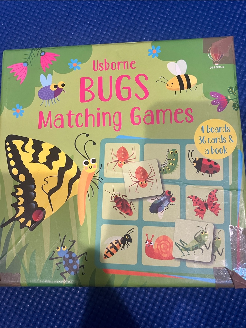 Usborne Bugs Matching Games - Green and Yellow